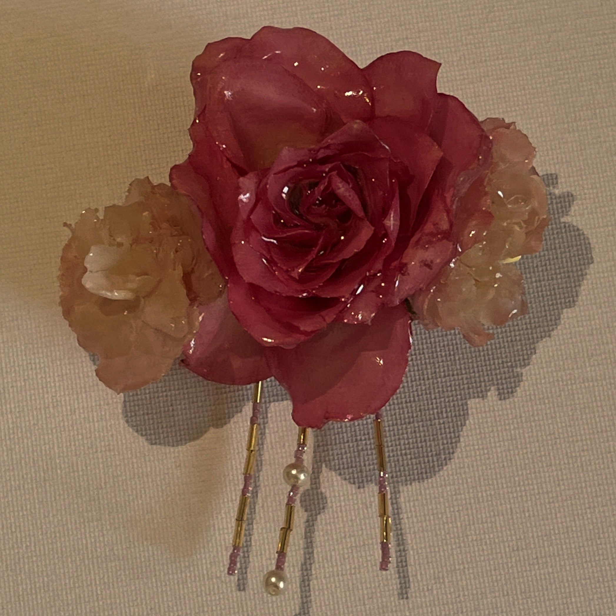 Preserved Rose Hair-clip
