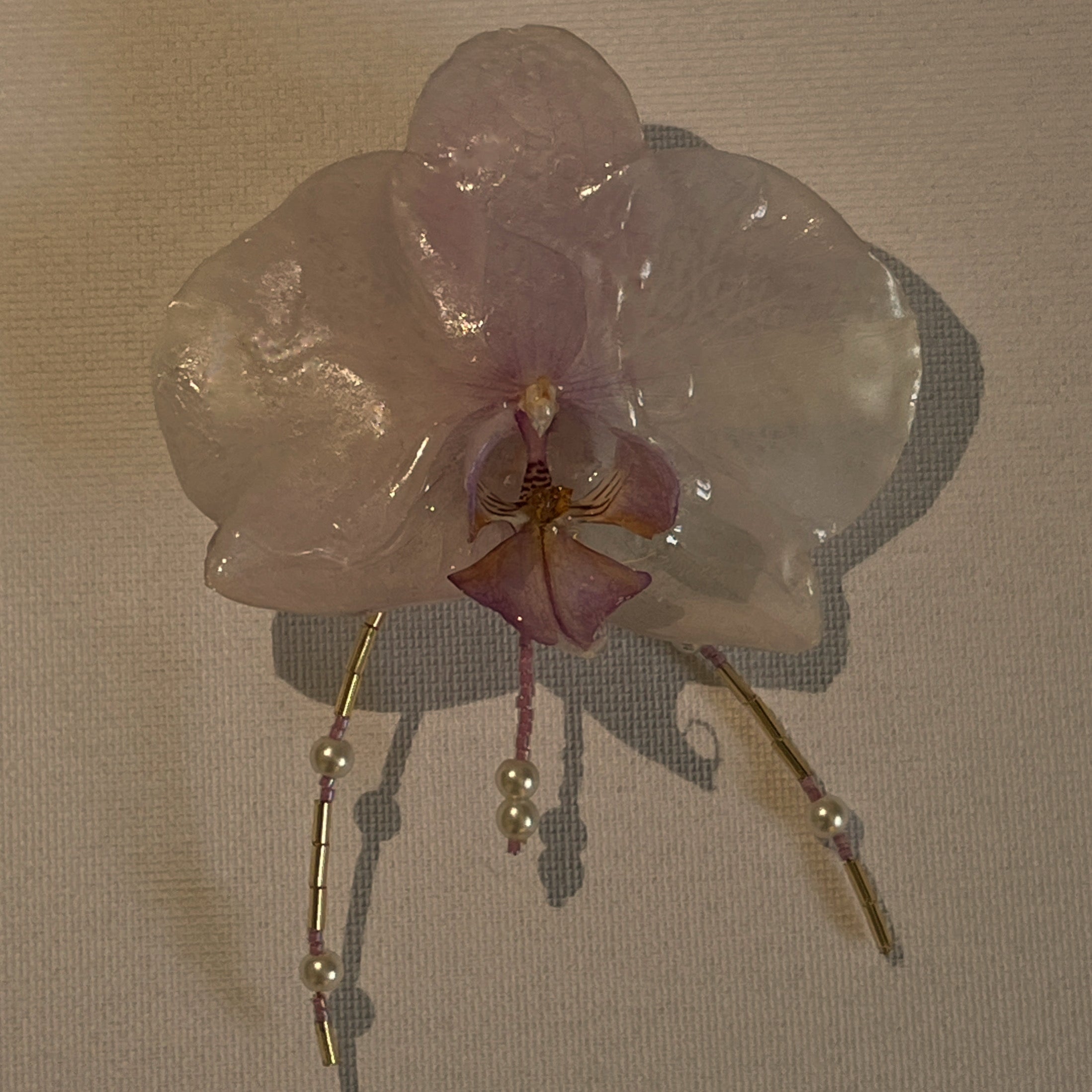 Preserved Orchid Hair-clip